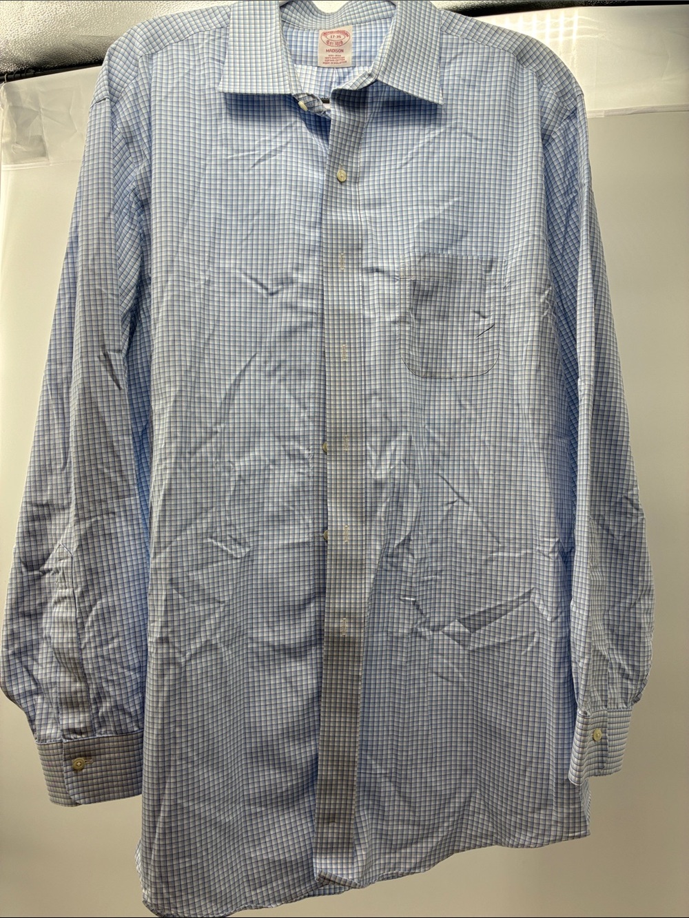 Brooks Brothers Light Blue Micro-Check Button-Down Shirt